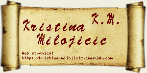 Kristina Milojičić vizit kartica